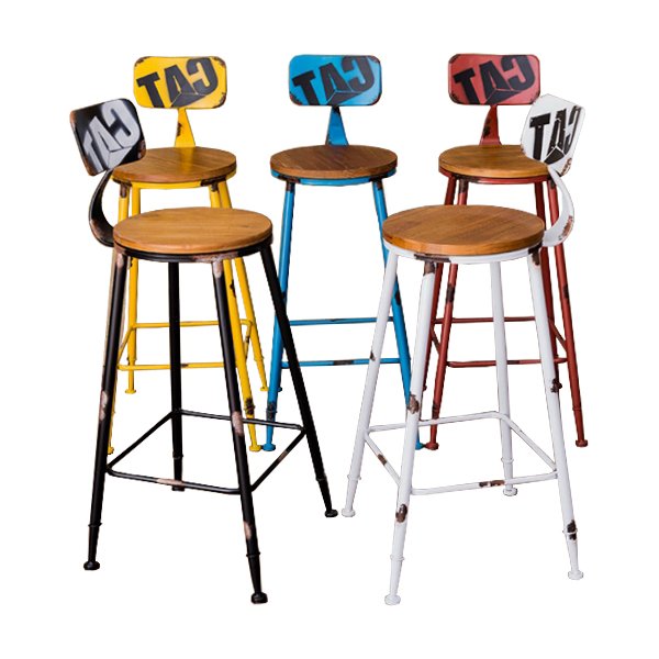 Барный стул Craft Bar Stool Желтый Красный Синий Черный в Новосибирске | Loft Concept 