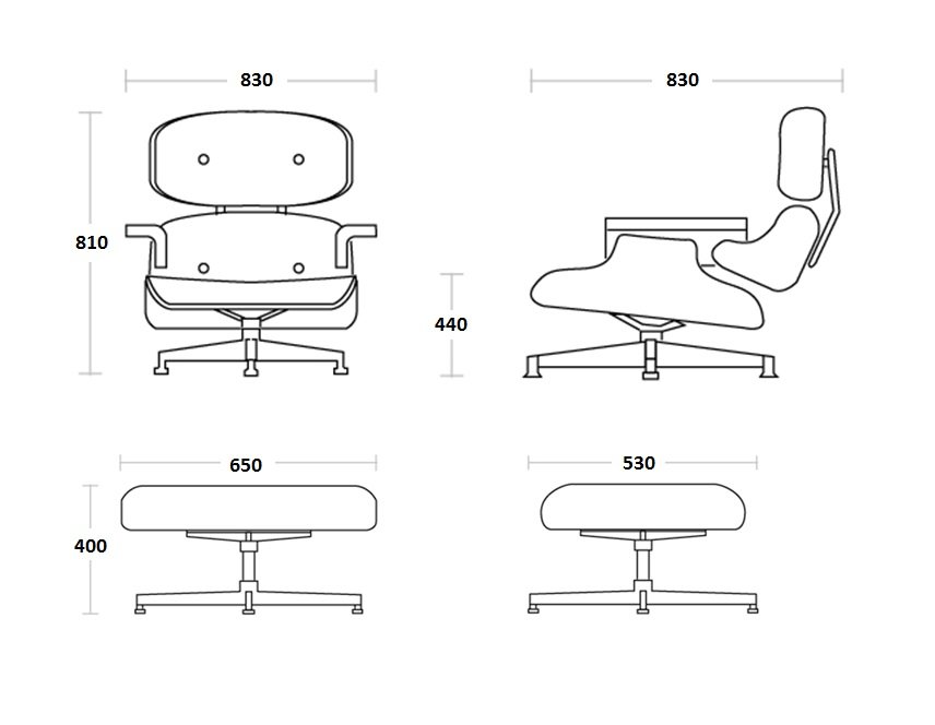 Кресло Eames Lounge Chair & Ottoman в Новосибирске