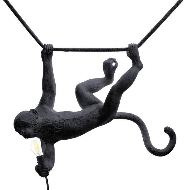 Подвесной светильник Seletti The Monkey Lamp Swing Black Черный в Новосибирске | Loft Concept 