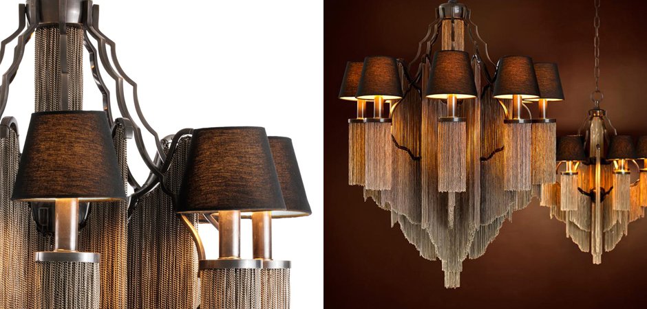 Люстра Eichholtz Chandelier Fringe L - Loft-Concept в Новосибирске