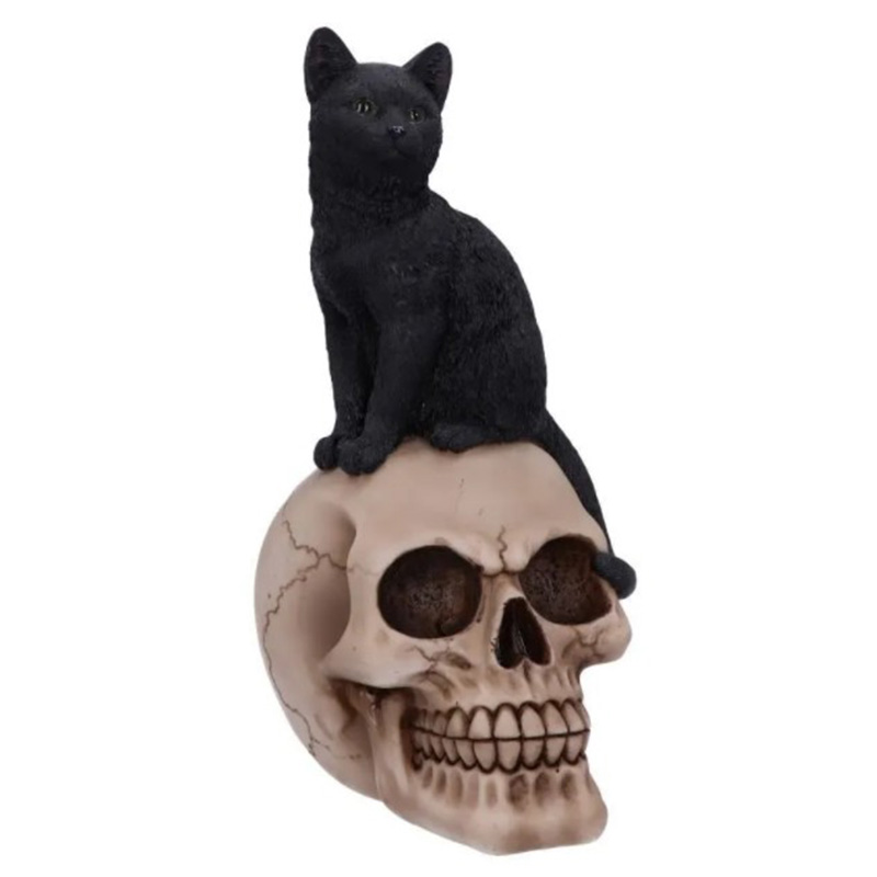 Статуэтка Skull Black Cat Черный в Новосибирске | Loft Concept 