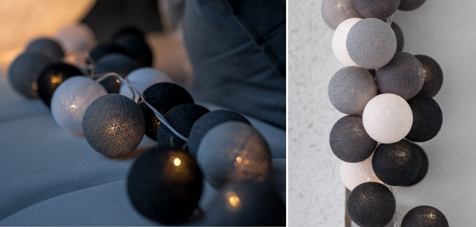 Гирлянда хлопковые фонарики Сotton Ball Antra - Loft-Concept в Новосибирске