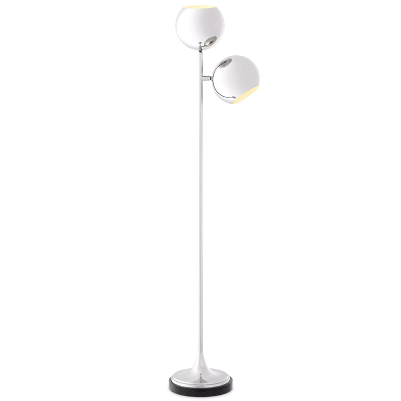 Торшер Eichholtz Floor Lamp Compton Nickel Никель в Новосибирске | Loft Concept 