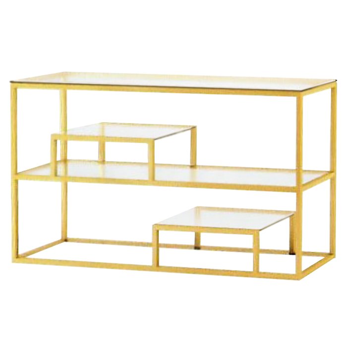 Консоль Step Console Gold Глянцевое золото Прозрачный (Transparent) в Новосибирске | Loft Concept 