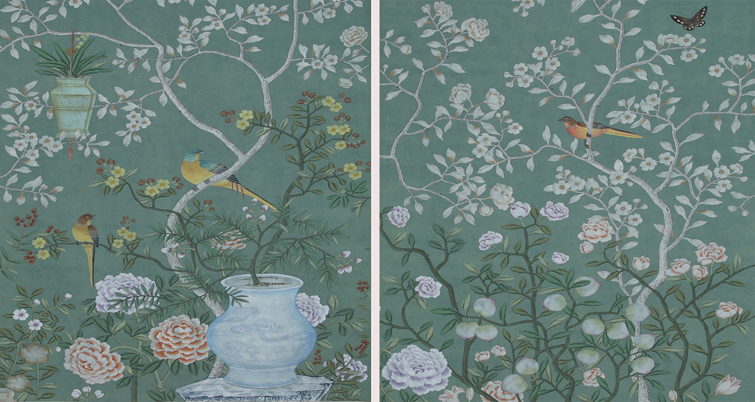 Обои ручная роспись Temple Newsam Sung Green - фото №1