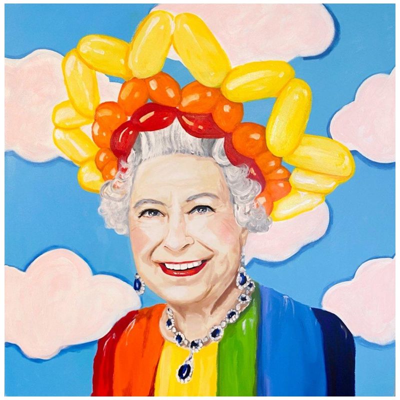 Картина Queen Elizabeth in Balloon Sunshine Crown Мульти в Новосибирске | Loft Concept 