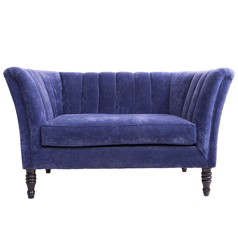 Диван Joffroi Sofa velour blue Синий в Новосибирске | Loft Concept 