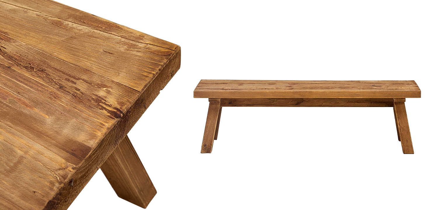 Деревянная лавка Terry Wood Bench - фото