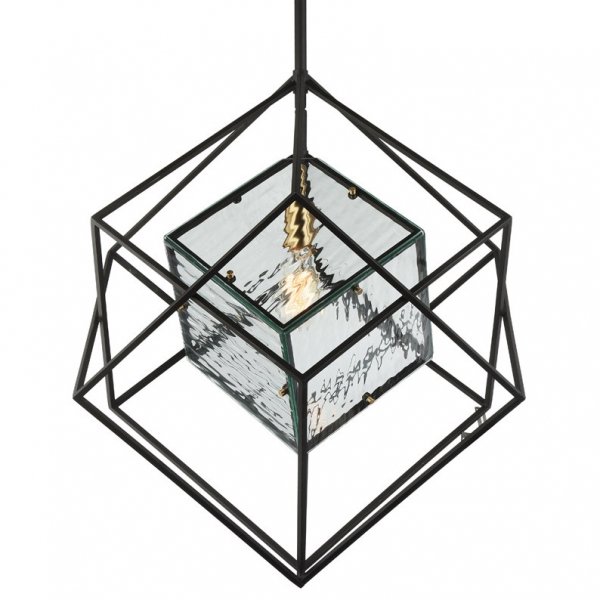 Люстра Glass Cub Pendant 61 Черный в Новосибирске | Loft Concept 