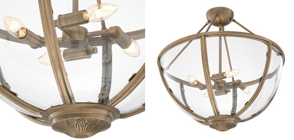Потолочный светильник Eichholtz Ceiling Lamp Deveraux Antique brass - Loft-Concept в Новосибирске