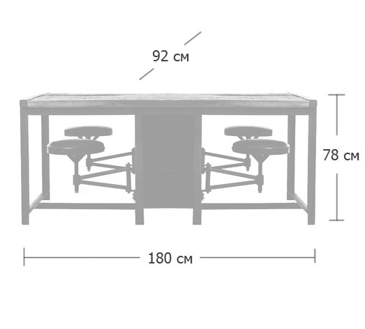 Большой рабочий стол Rupert Work Table Rustic в Новосибирске