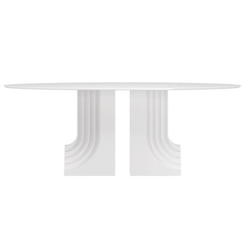 Обеденный стол Carlo Scarpa Oval Dining Table Белый в Новосибирске | Loft Concept 