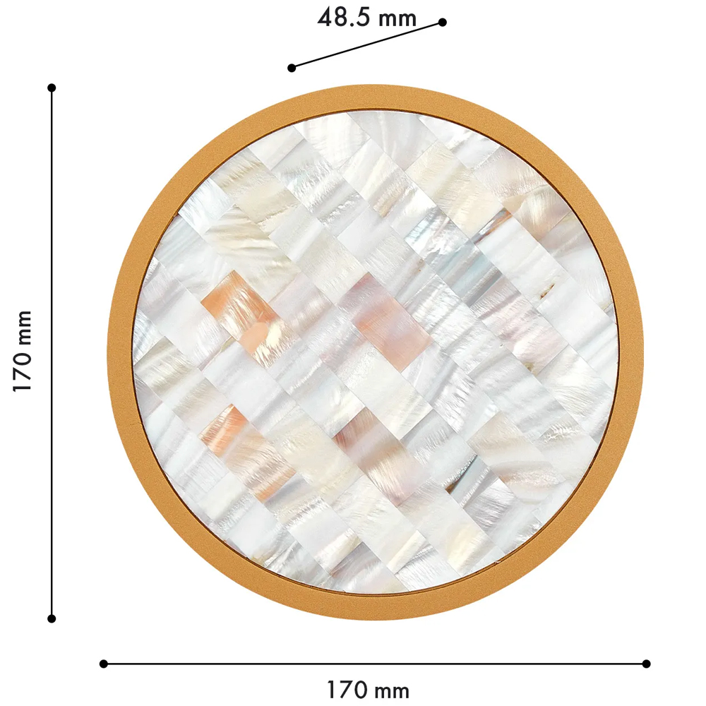 Бра в форме диска с перламутровыми прямоугольниками из морской ракушки Touch of Marine Charm в Новосибирске