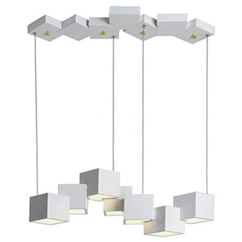 Дизайнерский светодиодный светильник Белый Eight Squares Lamp Белый в Новосибирске | Loft Concept 