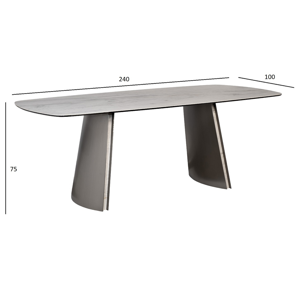 Стол обеденный прямоугольный керамический Ceramic Dining Table в Новосибирске