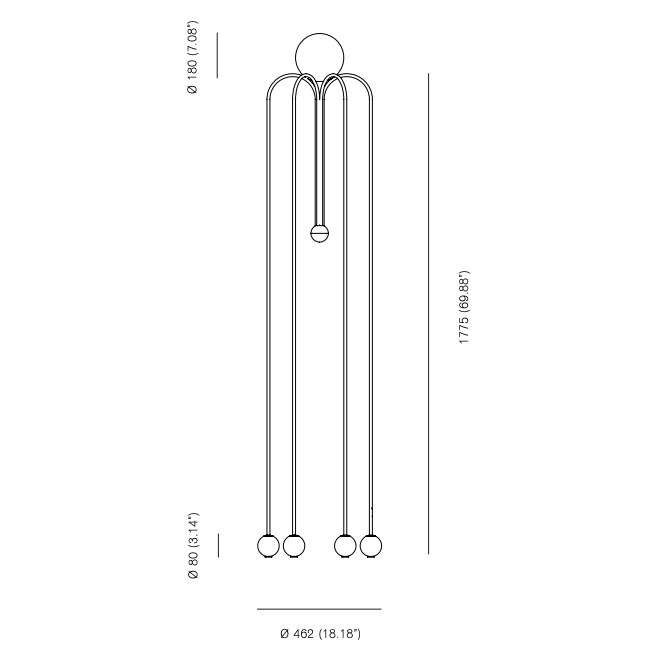 Торшер Michael Anastassiades Fontana Amorosa  Bellagio в Новосибирске