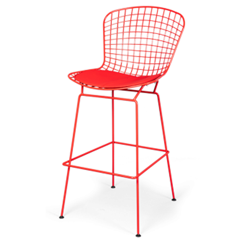 Барный стул Bertoia Barstool Red Красный в Новосибирске | Loft Concept 