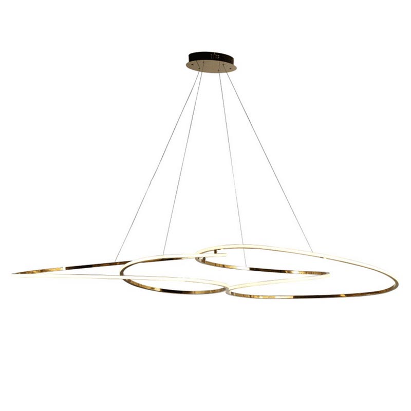 Люстра Adenor Ring Horizontal Gold Chandelier Золотой в Новосибирске | Loft Concept 