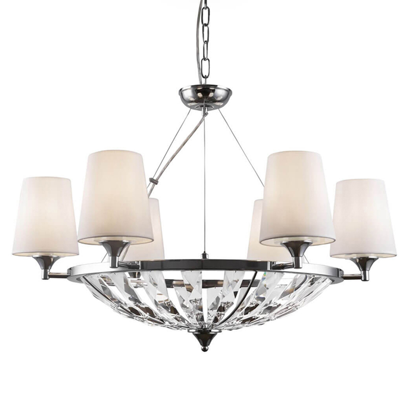 Люстра Odarnat Chandelier chrome Белый Хром в Новосибирске | Loft Concept 