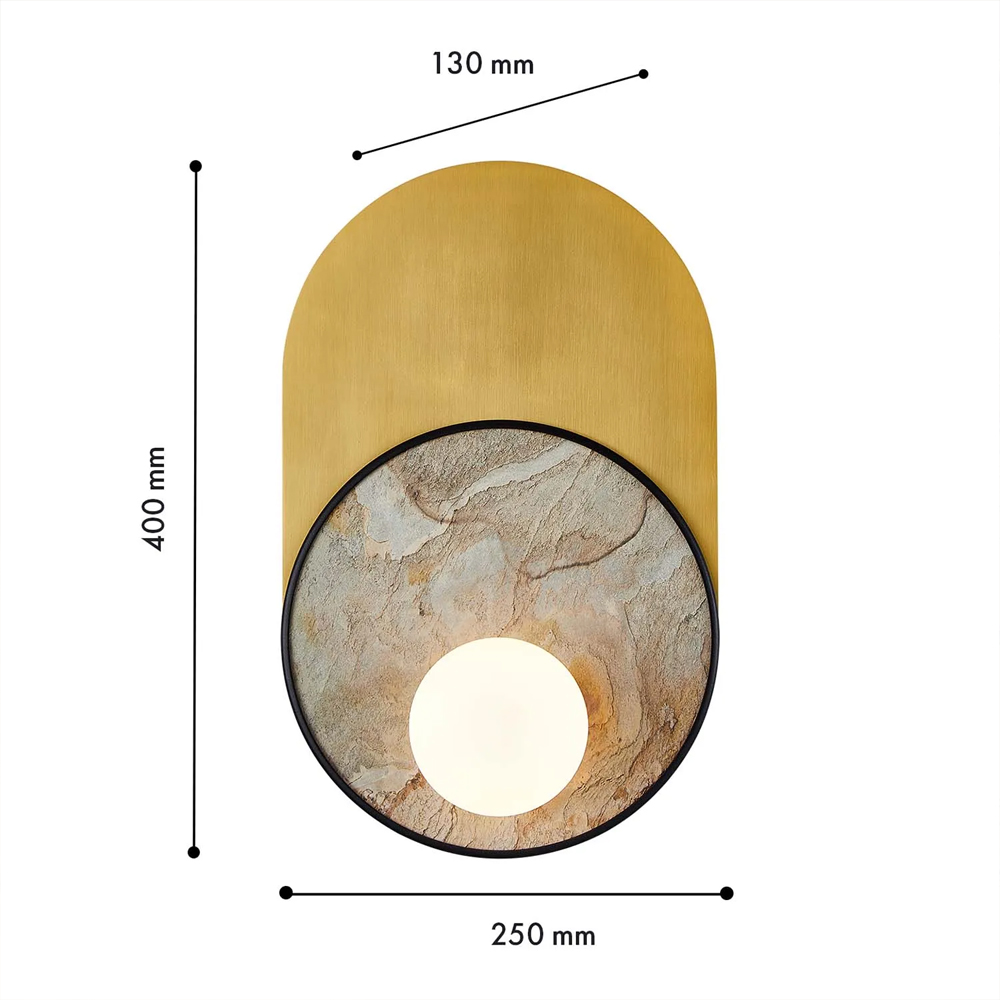 Бра с каменным диском в металлической раме Sandstone Painting в Новосибирске