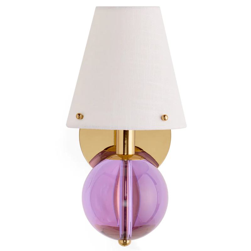 Бра BELVEDERE SCONCE Jonathan Adler Pink Золотой Белый Сиреневый в Новосибирске | Loft Concept 