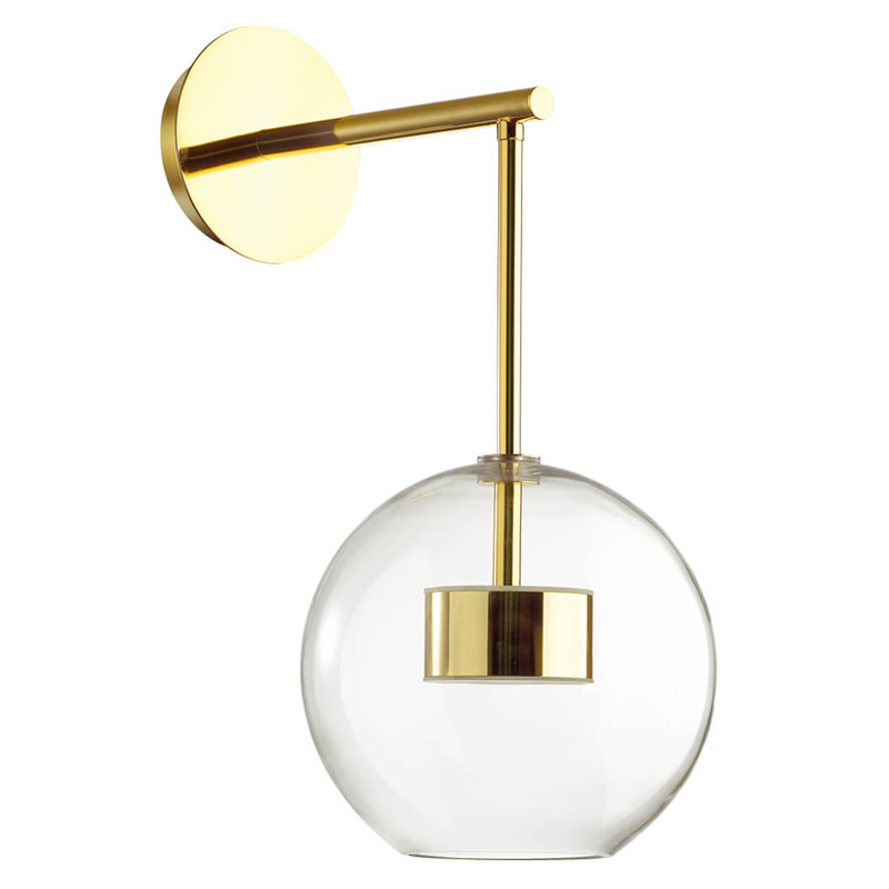 Бра Transparent Bubble Sconce gold Прозрачный Глянцевое золото в Новосибирске | Loft Concept 