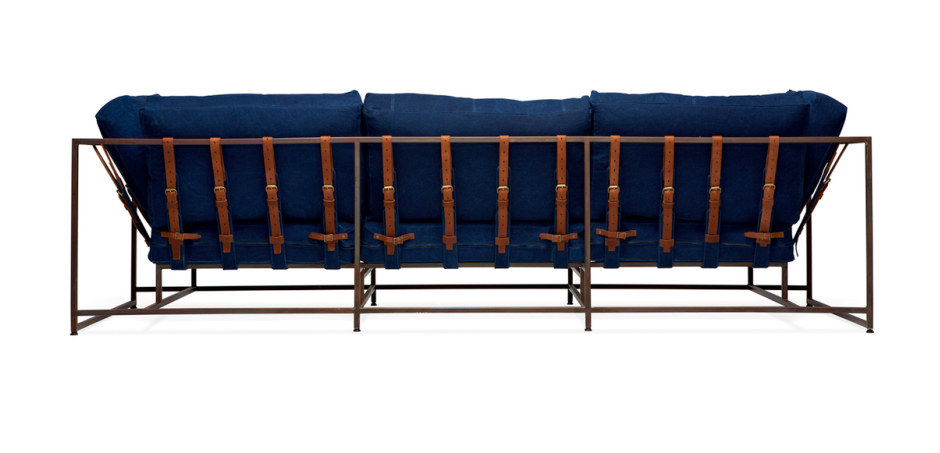 Диван Kenn X Miller sofa Indigo and copper denim - фото №1