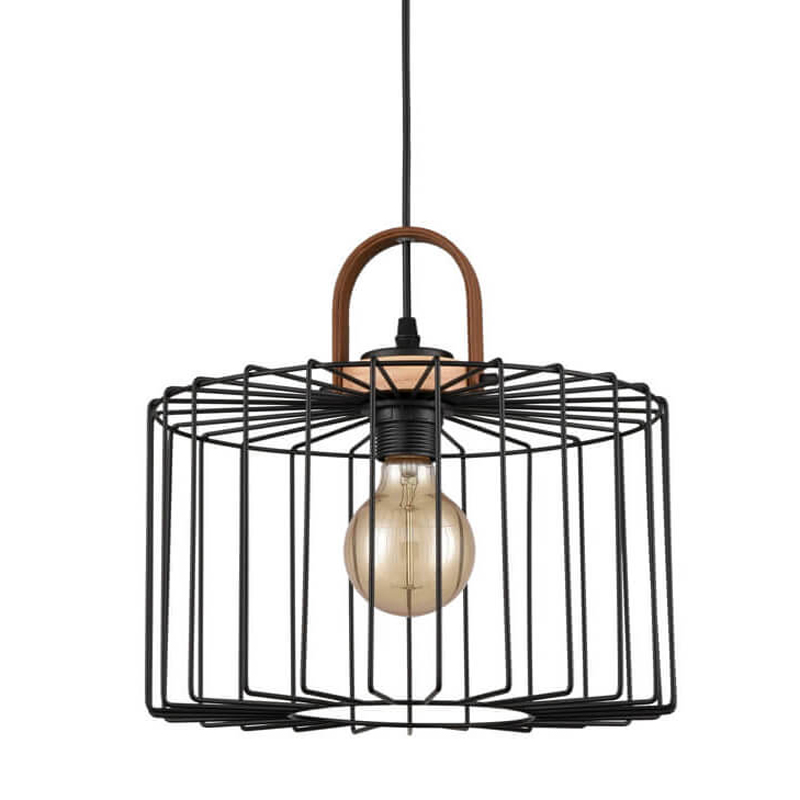 Подвесной светильник Cage Wire Color black D32 Черный в Новосибирске | Loft Concept 