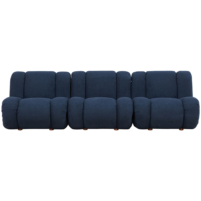 Модульный диван Erasmus Modular Sofa Blue Синий Коричневый в Новосибирске | Loft Concept 