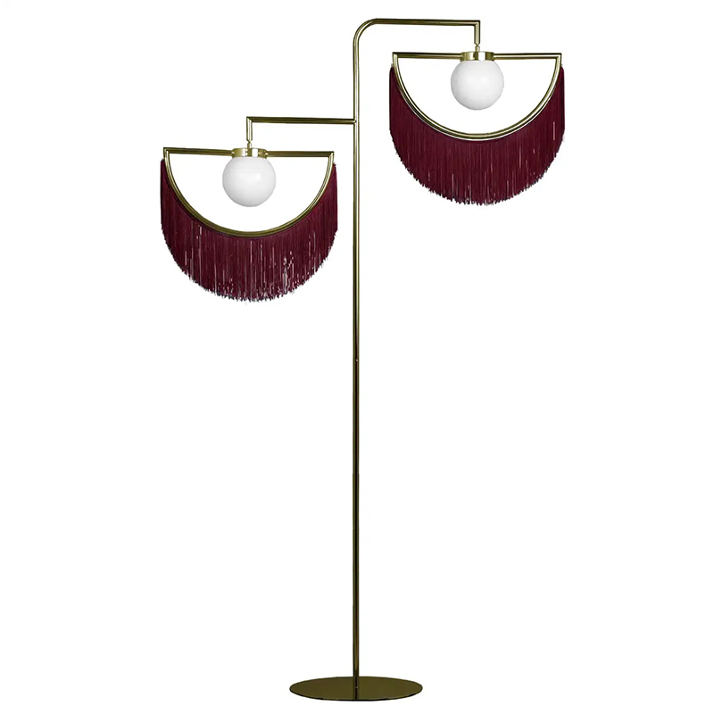 Торшер Wink Standing Lamp by Houtique Wine Золотой Бургундский красный в Новосибирске | Loft Concept 