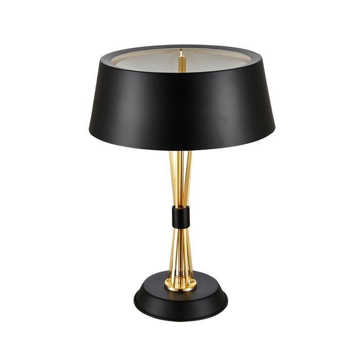 Настольная лампа MILES TABLE LAMP Delightful Глянцевое золото Черный Белый в Новосибирске | Loft Concept 