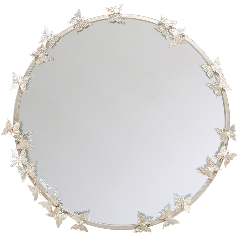 Зеркало Butterflies Circle Silver Mirror  в Новосибирске | Loft Concept 