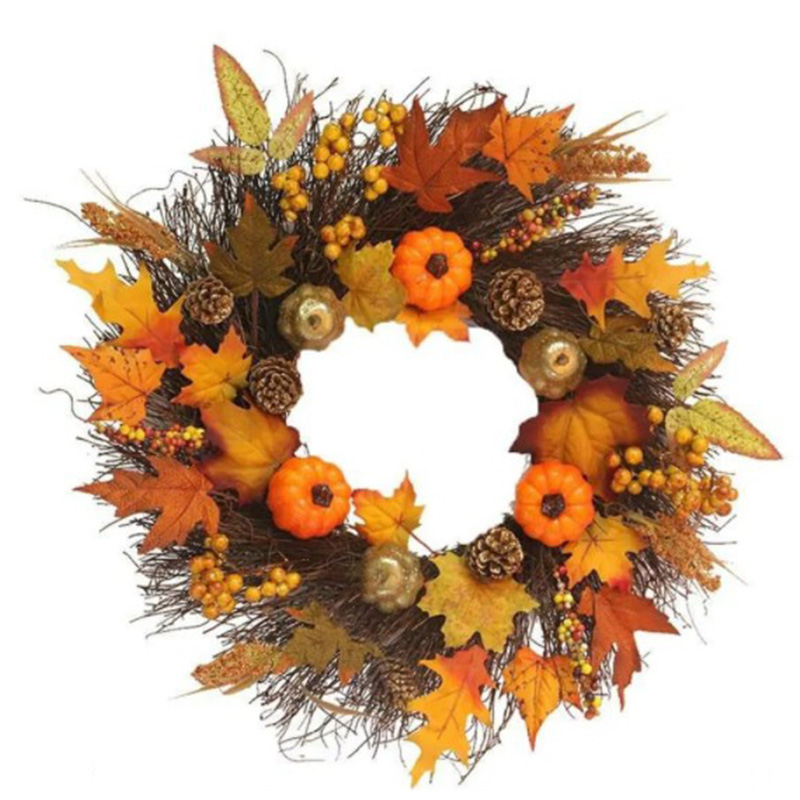 Аксессуар на стену Halloween Wreath Оранжевый Коричневый в Новосибирске | Loft Concept 