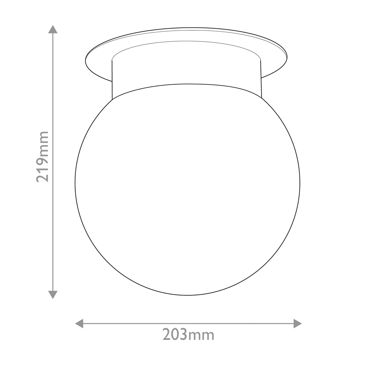 Потолочный светильник с белым матовым шарообразным плафоном Kichler в Новосибирске