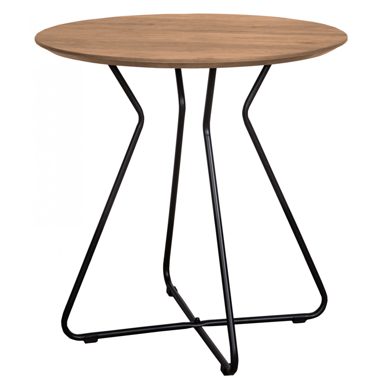 Приставной стол Matron Table round Черный Орех в Новосибирске | Loft Concept 