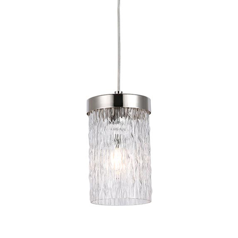 Подвесной светильник Estebe Nickel Glass Hanging Lamp Никель Прозрачный в Новосибирске | Loft Concept 