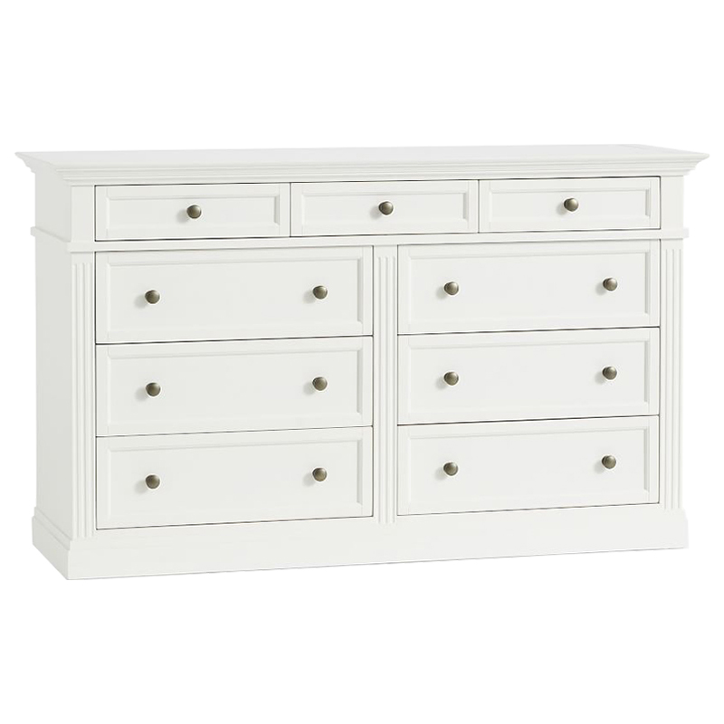 Комод 9 ящиков Benjamin Chest of 9 Drawers Бежево-серый Белый Коричневый в Новосибирске | Loft Concept 