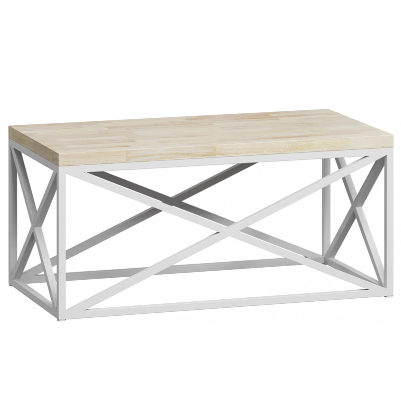 Кофейный стол Industrial Oak Geometric Coffee Table white Белый в Новосибирске | Loft Concept 