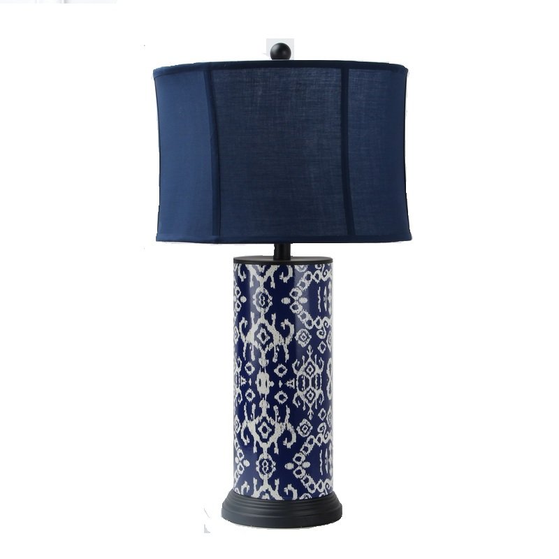 Настольная лампа Deep Blue Table Lamp Синий Белый в Новосибирске | Loft Concept 