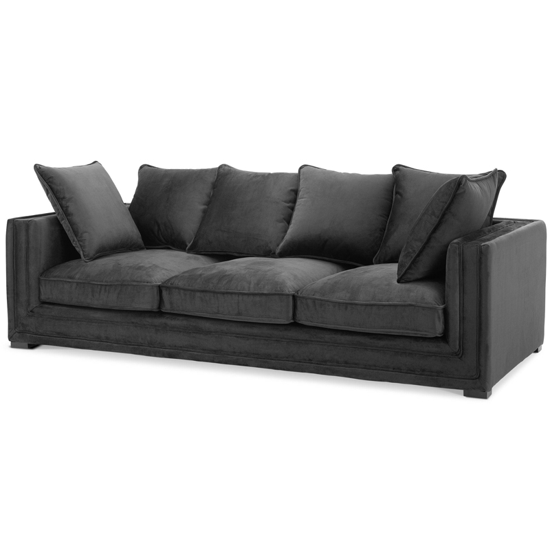 Диван Eichholtz Sofa Menorca black Черный в Новосибирске | Loft Concept 