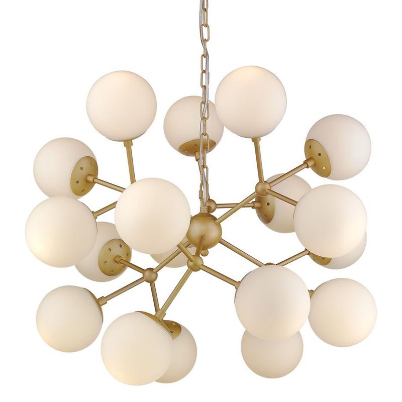 Люстра Berries Chandelier white matt 75 Золотой Белое матовое стекло в Новосибирске | Loft Concept 