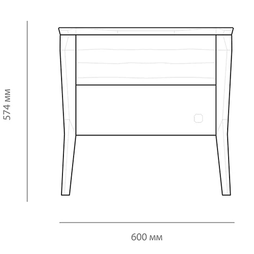 Тумба прикроватная из массива дуба с 2-мя ящиками Tasteful Furniture в Новосибирске