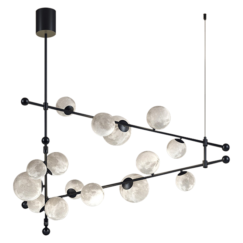 Светильник Tech Lighting Modern Rail Geometric Linear Suspension 15 Black Черный Белый в Новосибирске | Loft Concept 