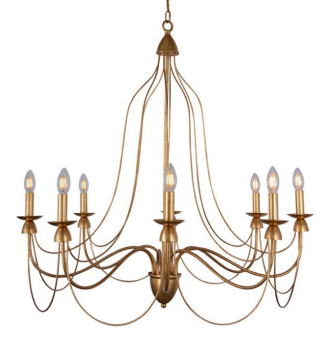 Люстра Wrought Iron Chandelier Золотой в Новосибирске | Loft Concept 