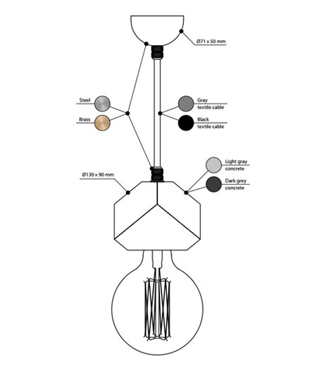 Подвесной светильник BETON MAKT в Новосибирске