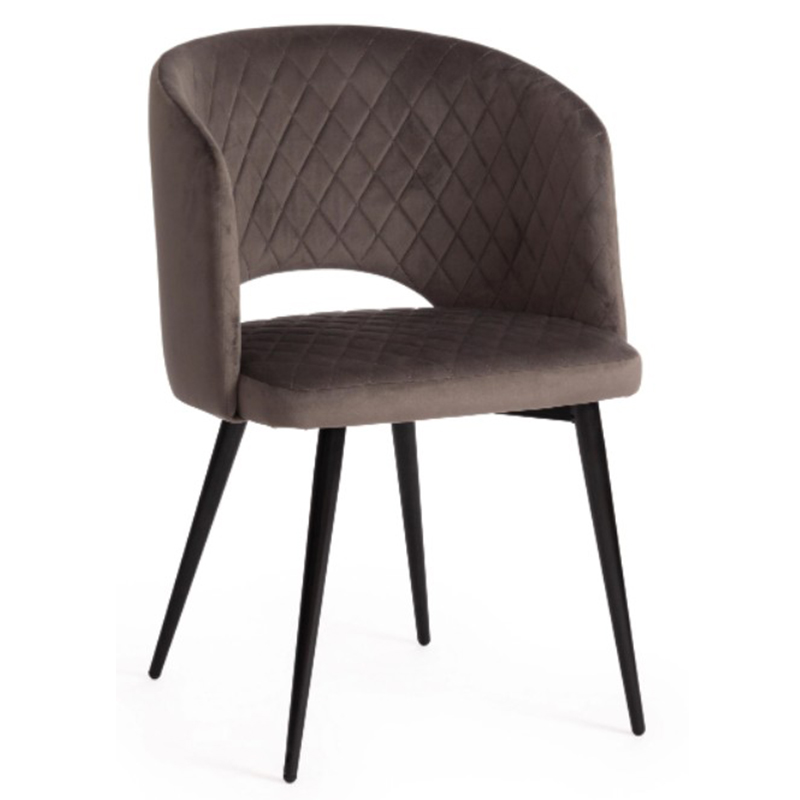 Стул Janice Grey Chair Серый (Gray) Черный в Новосибирске | Loft Concept 