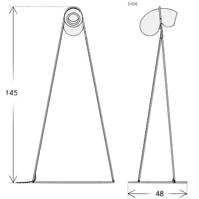 Торшер White glass trap floor lamp в Новосибирске