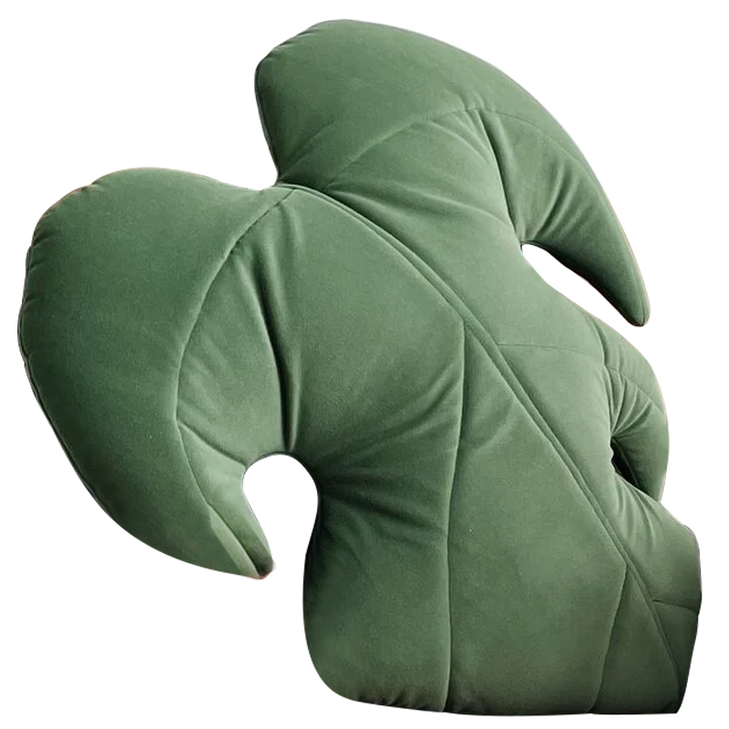 Декоративная подушка Botanical Cushion Monstera Зеленый в Новосибирске | Loft Concept 