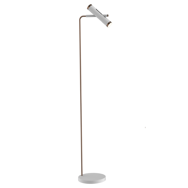 Торшер Rainer Floor Lamp white Белый Золотой в Новосибирске | Loft Concept 