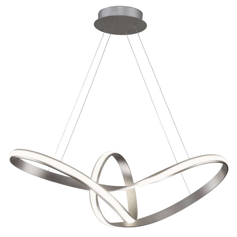 Люстра Mobius Strip Silver Chandelier Никель Сатин в Новосибирске | Loft Concept 